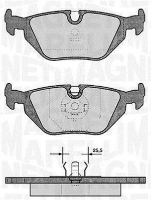 MAGNETI MARELLI 363916060154 Kit pastiglie freno, Freno a disco