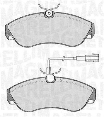 MAGNETI MARELLI 363916060185 Kit pastiglie freno, Freno a disco-Kit pastiglie freno, Freno a disco-Ricambi Euro