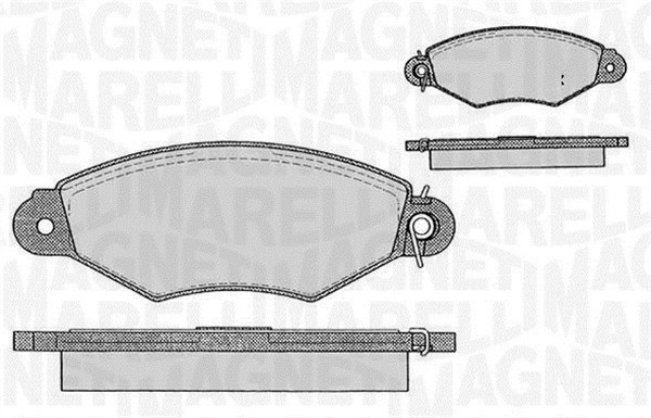 MAGNETI MARELLI 363916060200 Kit pastiglie freno, Freno a disco