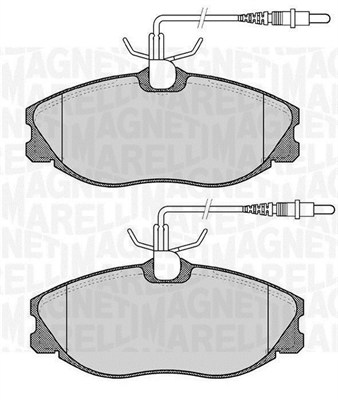 MAGNETI MARELLI 363916060202 Kit pastiglie freno, Freno a disco-Kit pastiglie freno, Freno a disco-Ricambi Euro