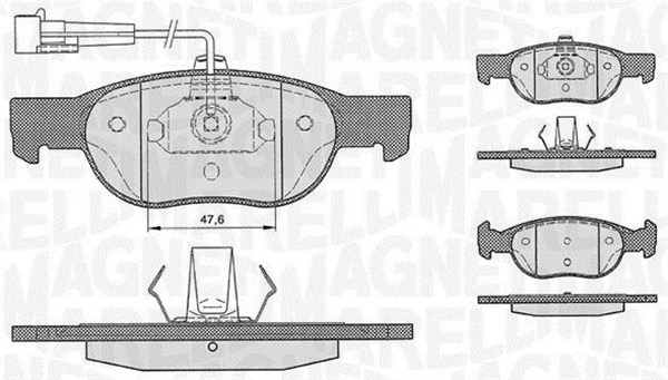 MAGNETI MARELLI 363916060222 Kit pastiglie freno, Freno a disco-Kit pastiglie freno, Freno a disco-Ricambi Euro