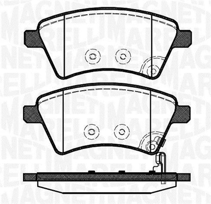 MAGNETI MARELLI 363916060241 Kit pastiglie freno, Freno a disco-Kit pastiglie freno, Freno a disco-Ricambi Euro