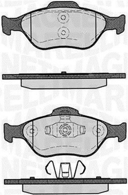 MAGNETI MARELLI 363916060252 Kit pastiglie freno, Freno a disco