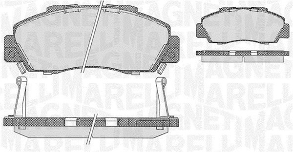 MAGNETI MARELLI 363916060274 Kit pastiglie freno, Freno a disco