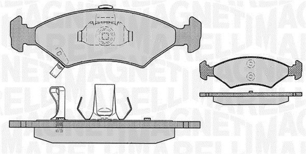 MAGNETI MARELLI 363916060287 Kit pastiglie freno, Freno a disco