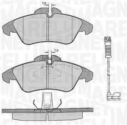 MAGNETI MARELLI 363916060321 Kit pastiglie freno, Freno a disco