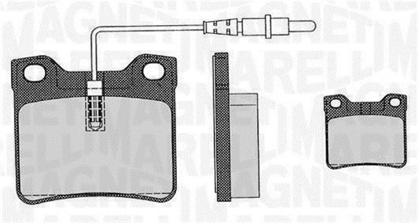 MAGNETI MARELLI 363916060326 Kit pastiglie freno, Freno a disco