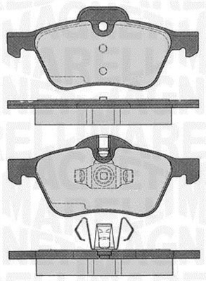 MAGNETI MARELLI 363916060332 Kit pastiglie freno, Freno a disco