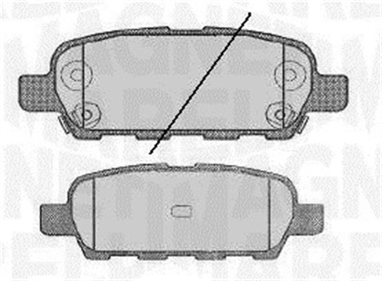 MAGNETI MARELLI 363916060350 Kit pastiglie freno, Freno a disco