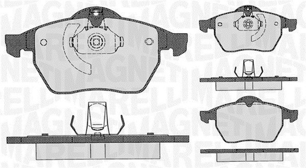 MAGNETI MARELLI 363916060360 Kit pastiglie freno, Freno a disco