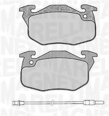 MAGNETI MARELLI 363916060372 Kit pastiglie freno, Freno a disco