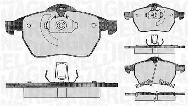 MAGNETI MARELLI 363916060386 Kit pastiglie freno, Freno a disco