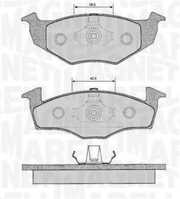 MAGNETI MARELLI 363916060390 Kit pastiglie freno, Freno a disco-Kit pastiglie freno, Freno a disco-Ricambi Euro