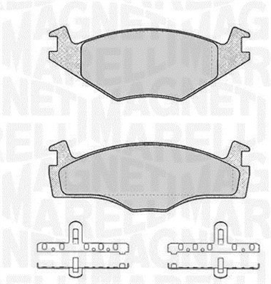 MAGNETI MARELLI 363916060392 Kit pastiglie freno, Freno a disco