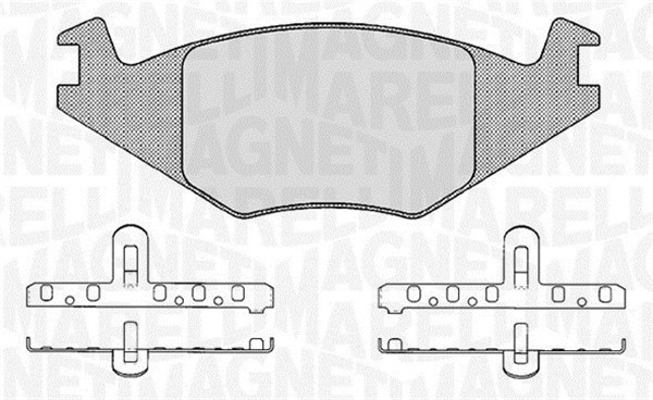 MAGNETI MARELLI 363916060395 Kit pastiglie freno, Freno a disco