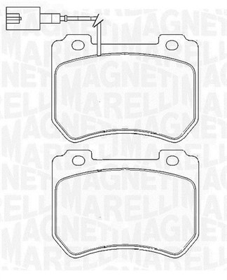 MAGNETI MARELLI 363916060423 Kit pastiglie freno, Freno a disco