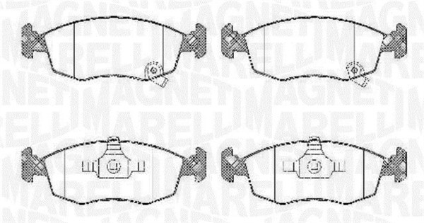 MAGNETI MARELLI 363916060428 Kit pastiglie freno, Freno a disco-Kit pastiglie freno, Freno a disco-Ricambi Euro