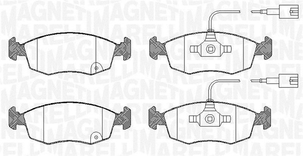 MAGNETI MARELLI 363916060440 Kit pastiglie freno, Freno a disco