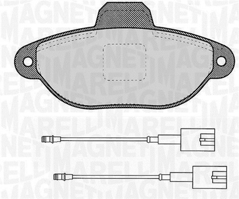 MAGNETI MARELLI 363916060453 Kit pastiglie freno, Freno a disco-Kit pastiglie freno, Freno a disco-Ricambi Euro