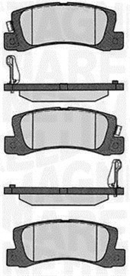 MAGNETI MARELLI 363916060492 Kit pastiglie freno, Freno a disco