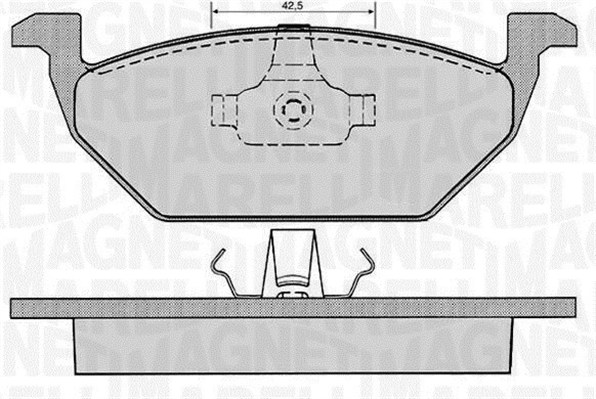 MAGNETI MARELLI 363916060515 Kit pastiglie freno, Freno a disco