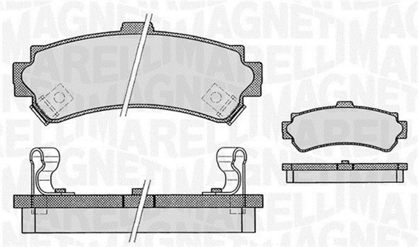 MAGNETI MARELLI 363916060519 Kit pastiglie freno, Freno a disco