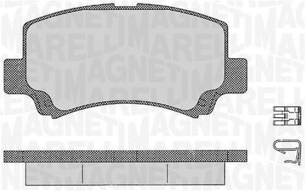 MAGNETI MARELLI 363916060534 Kit pastiglie freno, Freno a disco