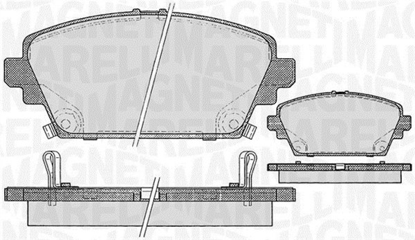 MAGNETI MARELLI 363916060567 Kit pastiglie freno, Freno a disco