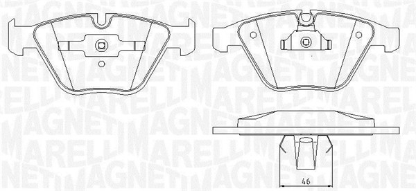 MAGNETI MARELLI 363916060583 Kit pastiglie freno, Freno a disco