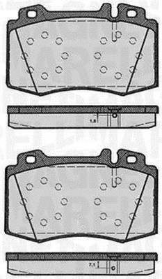 MAGNETI MARELLI 363916060585 Kit pastiglie freno, Freno a disco