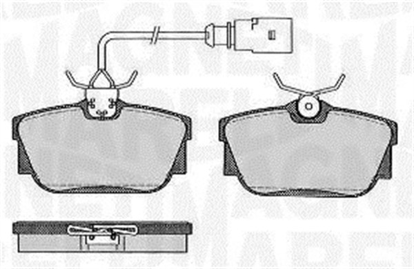 MAGNETI MARELLI 363916060586 Kit pastiglie freno, Freno a disco