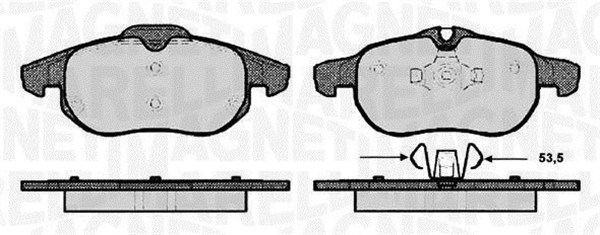 MAGNETI MARELLI 363916060588 Kit pastiglie freno, Freno a disco-Kit pastiglie freno, Freno a disco-Ricambi Euro