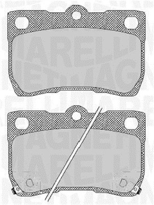 MAGNETI MARELLI 363916060638 Kit pastiglie freno, Freno a disco