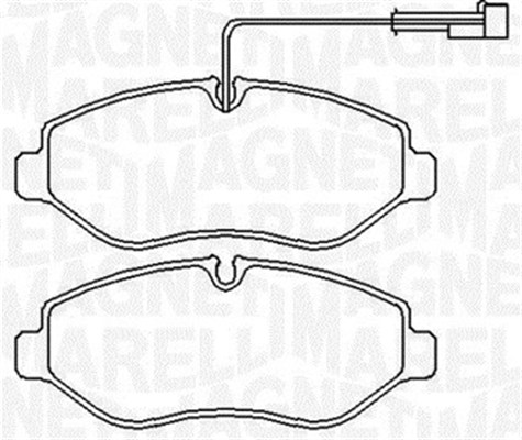 MAGNETI MARELLI 363916060650 Kit pastiglie freno, Freno a disco