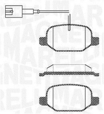 MAGNETI MARELLI 363916060687 Kit pastiglie freno, Freno a disco