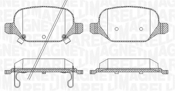 MAGNETI MARELLI 363916060689 Kit pastiglie freno, Freno a disco