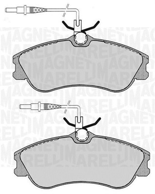 MAGNETI MARELLI 363916060786 Kit pastiglie freno, Freno a disco