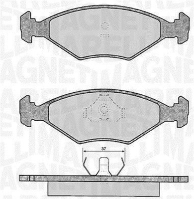 MAGNETI MARELLI 363916060807 Kit pastiglie freno, Freno a disco-Kit pastiglie freno, Freno a disco-Ricambi Euro