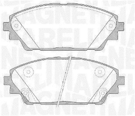 MAGNETI MARELLI 363916060808 Kit pastiglie freno, Freno a disco