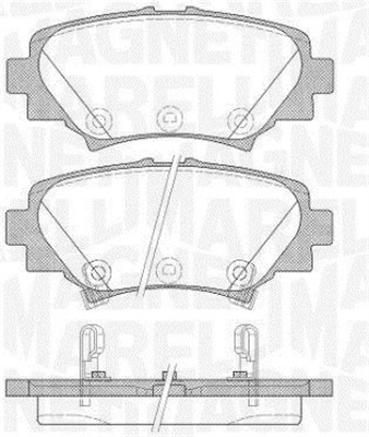 MAGNETI MARELLI 363916060809 Kit pastiglie freno, Freno a disco