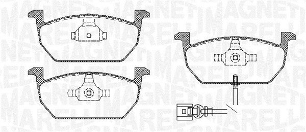 MAGNETI MARELLI 363916060819 Kit pastiglie freno, Freno a disco