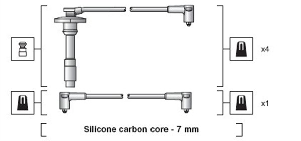 MAGNETI MARELLI 941318111264 Kit cavi accensione
