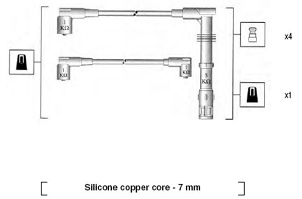 MAGNETI MARELLI 941055170537 Kit cavi accensione