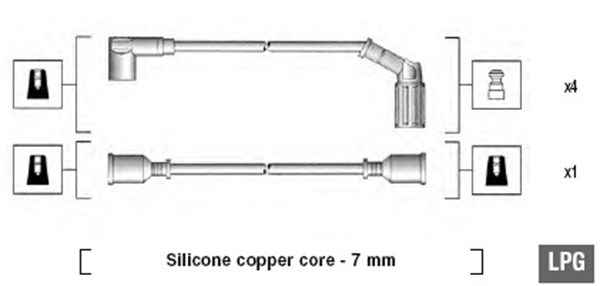 MAGNETI MARELLI 941065070543 Kit cavi accensione