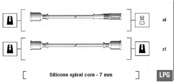 MAGNETI MARELLI 941095560596 Kit cavi accensione