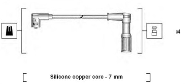 MAGNETI MARELLI 941095760614 Kit cavi accensione