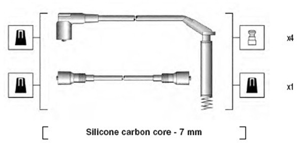 MAGNETI MARELLI 941125450693 Kit cavi accensione