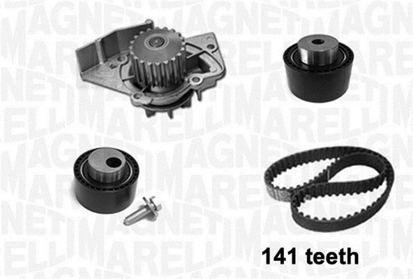 MAGNETI MARELLI 341401900001 Pompa acqua + Kit cinghie dentate