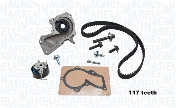 MAGNETI MARELLI 341405780001 Pompa acqua + Kit cinghie dentate-Pompa acqua + Kit cinghie dentate-Ricambi Euro