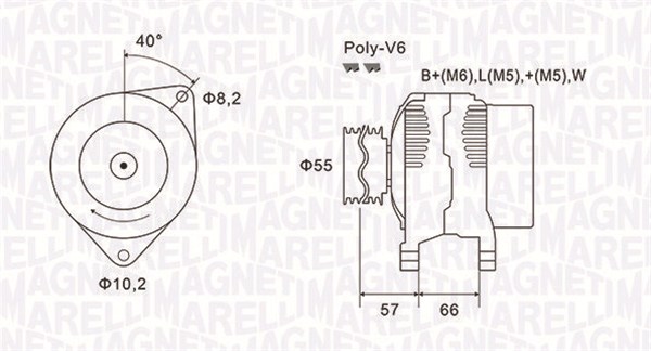 MAGNETI MARELLI 063731036010 Alternatore-Alternatore-Ricambi Euro